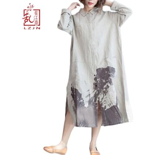 Летние платья на пуговицах LZJN China At AliExpress