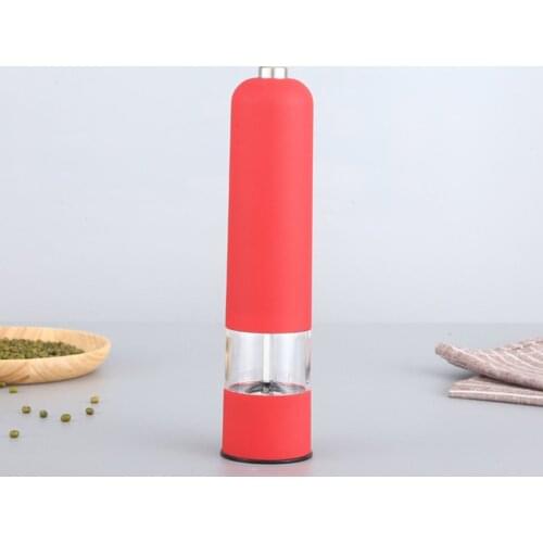 Pepper Mill Salt Mill Electric With Light Adjustable White Spice Mill Ceramic Grinder Salt And Pepper Mill Good Airtightness