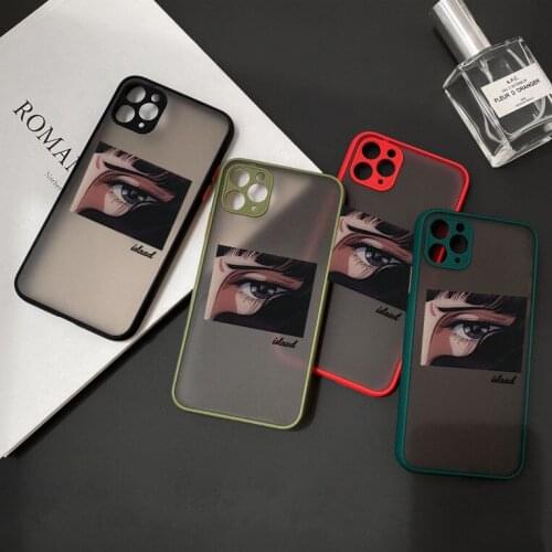 Cute Cartoon Anime Girl Eyes Phone Case For iPhone 11 12 Pro MAX XR 7 X XS SE20 8 6 Plus Shockproof Clear Hard Matte Cover Shell