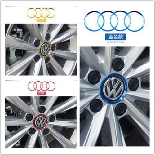 Car Styling Hub Decorative Sticker For Volkswagen VW Beetle A5 Jetta 5 6 Phaeton Scirocco 3rd Polo 5 6 Touran Accessories