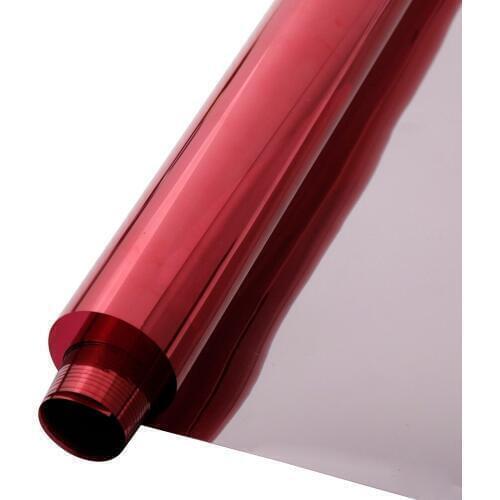 HOHOFILM Red silver Mirrored Window Film Tint One Way Mirror Reflective Sun Block Heat Insulation Red&Silver UV Proof Roll