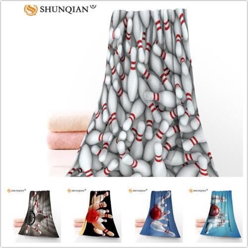 Custom Bowling 35x75cm Face Towels Facecloth Microfiber Washcloth Quick drying Sports Towel