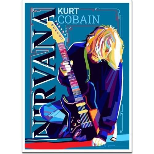 Canvas Poster Kurt Cobain Wall Art Painting Posters and Prints Wall Pictures for Home Decor No Frame Child Room