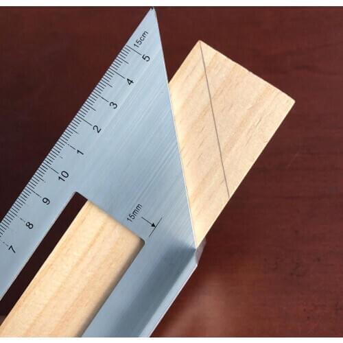 Dropshipping Multifunctional Square 45/90 Degree Gauge Angle Ruler Measuring Woodworking Tool Clear standard scales