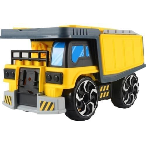 Assembly Engineering Set Big Truck Transport Car Vehicle Deformation Storage Parking Lot Race Tracks DIY Toys