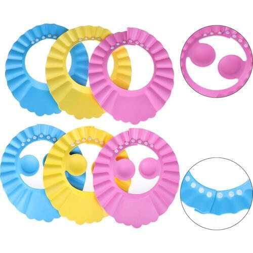 1PC Shampoo Cap Durable Baby Bath Visor Hat Adjustable Baby Shower Protect Eye Water-proof Hair Wash Shield For Infant