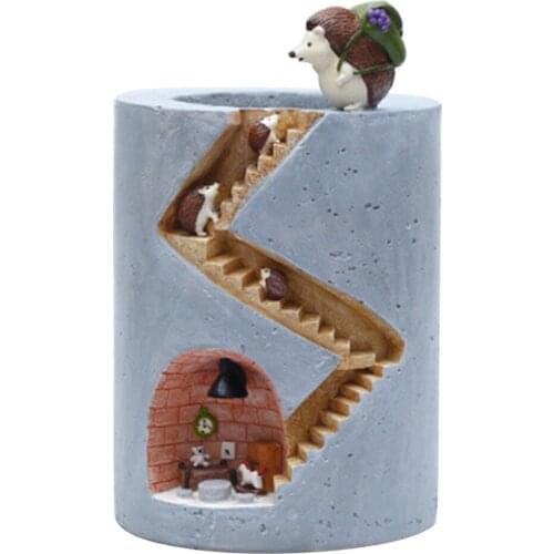 Resin Succulent Landscape Potted Plants Bonsai Holder Home Succulents Creative Micro Decorative Gardening Baskets Hanging Flower