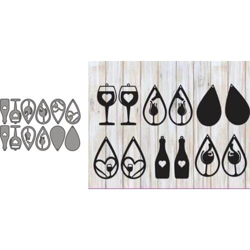 Metal Cutting Water Drop Glass Card Stencils For DIY Scrapbooking Decorative Embossing Handcraft Cutting Template