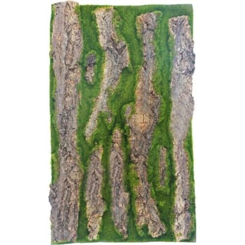 H55E Wall Decoration Green Plant Bark with Moss DIY Artificial Bark Indoor Pipe Decoration for Water Pipe Pillar Cover Festival