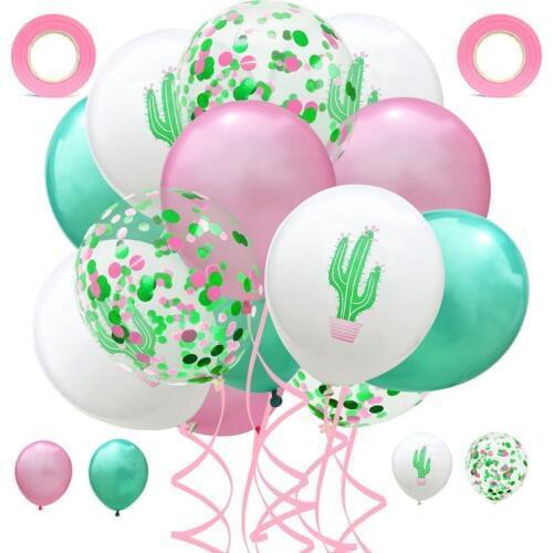 22pcs/lot 12inch Latex Balloons and Cactus Confetti Birthday Party Decorations Mixed Balloon Wedding Decoration Helium Ballon