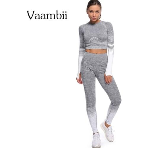 Womens Sport Active Wear Women Yoga Sets Gym Sport Clothes For Women Sports Set Yoga Suit Seamless Fitness Workout Tracksuit