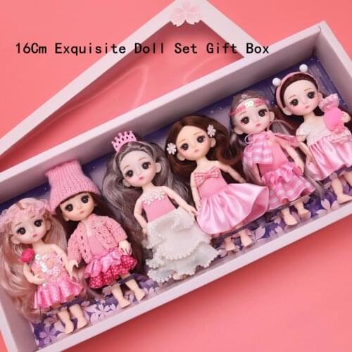1/12 BJD Doll Gift Box Set 16cm 14 Movable Joints Fashionable DIY Dress Up Can Be Made As Ornaments For Children The Best Gift