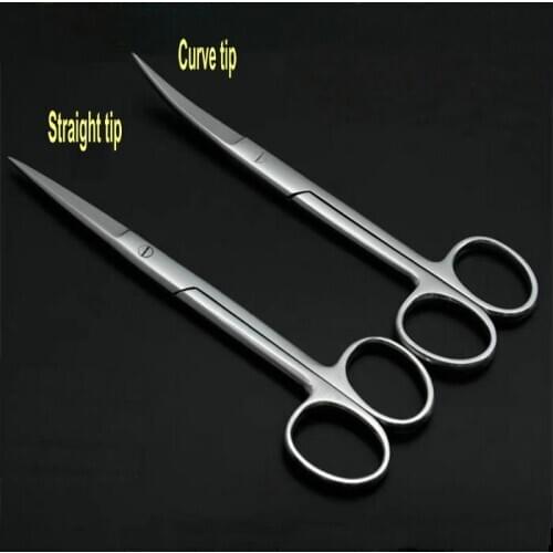 1pcs 10/12.5/14/16/18/20cm straight tip/curved tip Surgical scissors, operating scissors, eye scissors