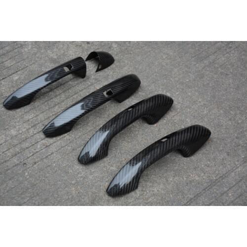 100% Carbon Fiber Handle Cover Fit For New and Old C-class E-class S-class Car Exterior Door Handle Gloves