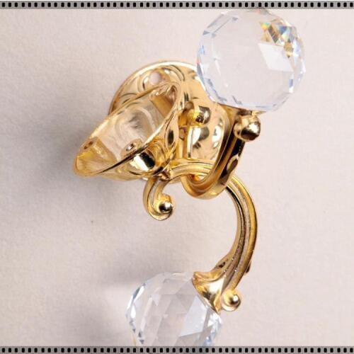 Free shipping-Curtain hooks Curtain accessories 2Pcs/set Big size TieBack Wall hook Crystal Robe Hooks Towel Hanger