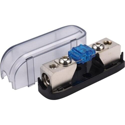 Car Stereo Fuse Holder, Auto Agu Audio Fuse Box Power Distribution Block 4Ga In 4Ga Out
