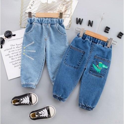 Boys Dinem Pants Spring Autumn Children Casual Long Trousers For Baby 1 To 5 Years Toddler Fashion Clothing Kids Sports Outfits