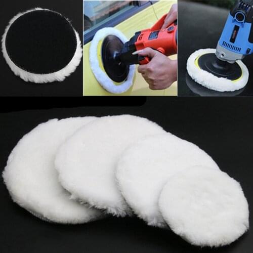 3/4 /5/6/7 Inch Car Polish Pad Disc Imitated Wool Soft Polishing Pad Auto Body Waxing Buffer Polisher Universal Care Tools