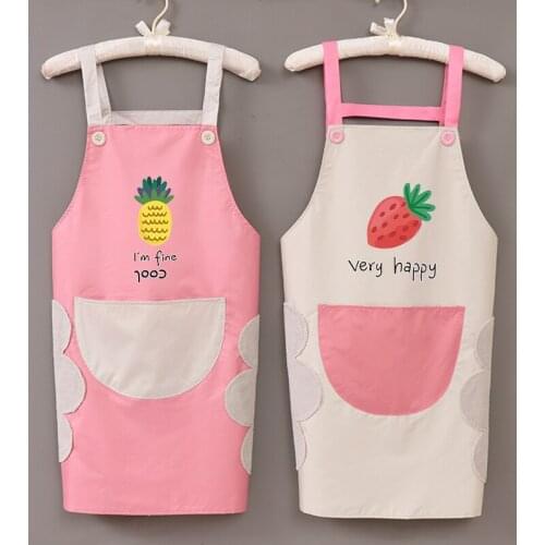 Adult apron household kitchen waterproof and oil-proof cute Japanese and Korean womens skirt coveralls custom logo overalls