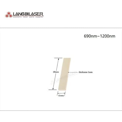 690nm~1200nm filter , size : 68*18*1mm , IPL filters , optic filter for IPL , laser optic filters with material quartz