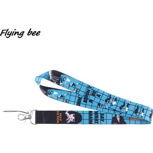 Flyingbee Film Pulp Fiction Creative Lanyard Badge ID Lanyards Mobile Phone Rope Key Lanyard Neck Straps Accessories X1258