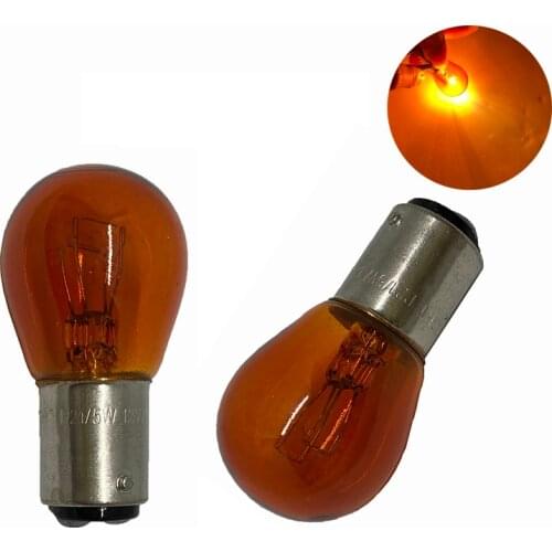 2pcs 1156 Amber 1157 BAY15D BA15S P21W Halogen lamp Car Auto Stop Light Brake Bulb Indicator Lamp 21W DC12V
