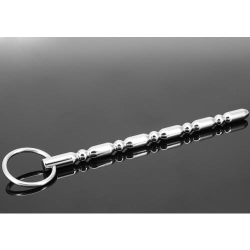 Quality Male Stainless Steel Solid Urinary Plug Beads,Metal Catheter Rod Mens Fetish Sex Toys,Penis Plug,Adult Games 648
