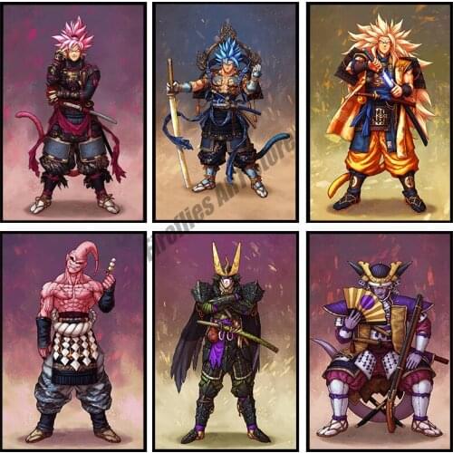 Canvas Painting Classic Anime Japanese Samurai Wall Art Nordic Posters and Prints Home Decoration Pictures for Living Room Decor