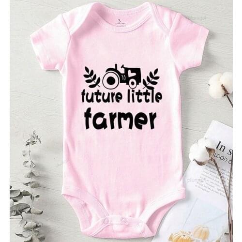 New Born Baby Items Infant Outfits Kids Clothing Toddler Romper Print Future Little Farmer Cotton Winter Jumpsuit for Newborns