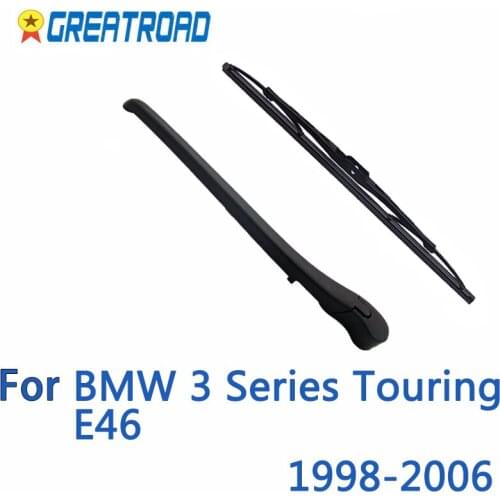 Wiper 12" Rear Wiper Blade & Arm Set Kit Fit For BMW 3 Series Touring E46 1998-2006 1999 2000 Windshield Windscreen Rear Window