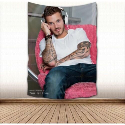Nice Matt Pokora Tapestry Colorful Psychedelic Decorative Carpet Wall Fabric For Living Room Bedroom Tapestries Accessories