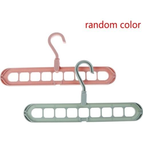 Multi-port Support Circle Clothes Hanger Free Rotate Hangers Drying Rack Plastic Scarf Clothes Organizer Wardrobe Racks