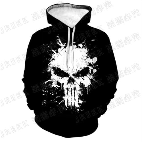 2021 New Fashion Casual Punisher 3D Print Hoodies Men Women Children Long Sleeve Cool Streetwear Sweatshirts Boy Girl Kids Coat