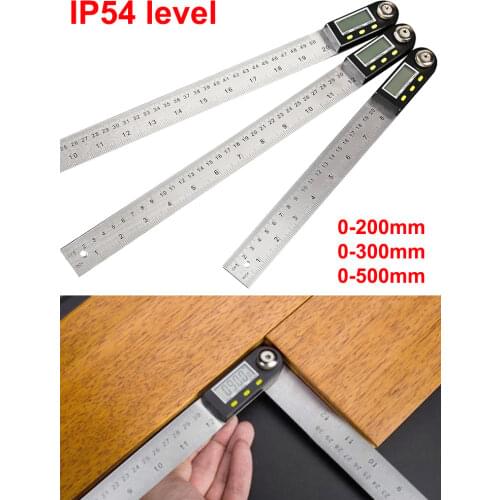 Update Stainless steel Digital Meter Angle Inclinometer Digital Ruler Electron Goniometer Protractor Angle finder Measuring Tool