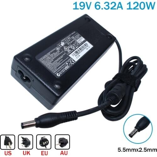Genuin 19V 6.3A120W AC power adapter charger for Toshiba PA3717E-1AC3 PA3290E-3ACA PA3290U-3AC3 PA3717U-1ACA PA5083A-1AC3