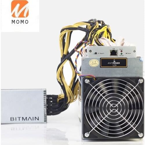 Second Hand Lion Block Chain L3+ 504Mh/s with Power Supply Scrypt bitmain Antminer