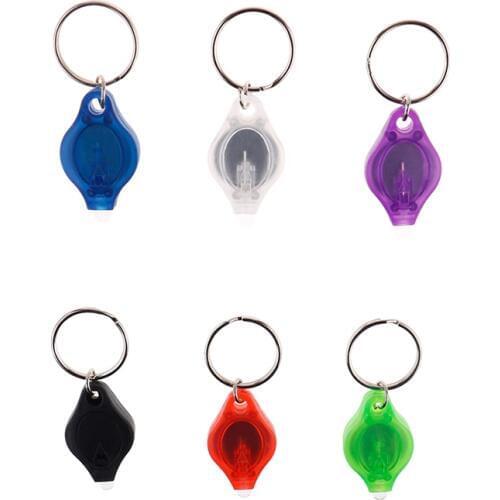 Portable Outdoor Solar Power LED Light Keychain Keyring Torch Flashlight Lamps