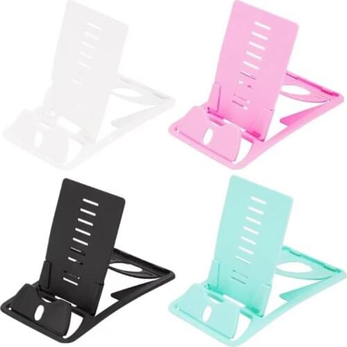 Portable Universal Adjustable Mobile Phone Holder Plastic Stand Desk Tablet Folding Stand for All Mobile Smart Phone Display