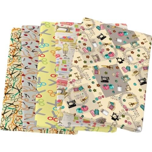 Sewing Tools Machine Sewing Thread patchwork printed cotton fabric for Tissue Kids home textile for Sewing Tilda Doll,1Yc13745