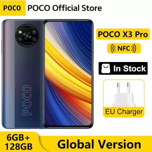 Global Version POCO X3 Pro 6GB 128GB Snapdragon 860 Smartphone NFC 6.67” 120Hz DotDisplay 5160mAh 33W Charge Quad AI Camera
