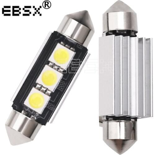 EBSX 500X 12V C5W LED Canbus Festoon 36mm 39mm 41mm Car Bulb Interior Reading Lights License Plate Lamps White Free Error