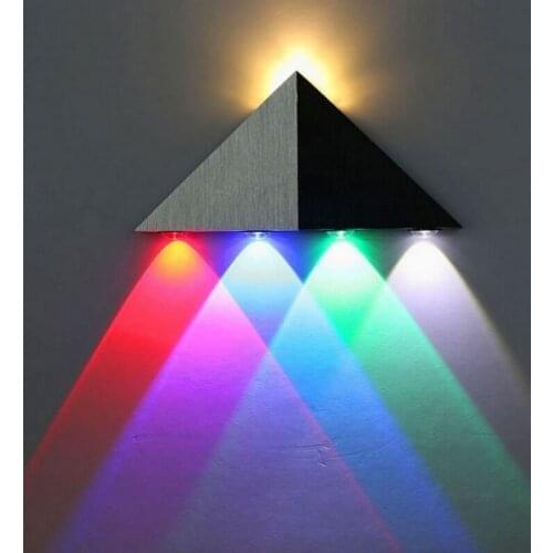 Led triangle creative wall lamp aluminum 5w corridor aisle light bar ktv bedroom living room background wall decoration light