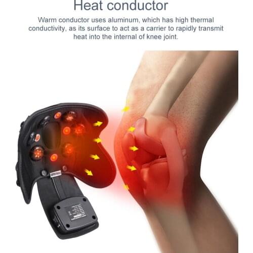 US EU UK plug Infrared Therapy Heating/ magnetic/Vibration joint care Knee physiotherapy Electric knee points body massager