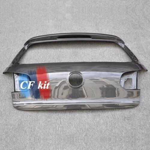 CF Kit Real Carbon Fiber Rear Trunk Lid Replacement For Volkswagen MK6 Golf 6 VI R20 GT I 2012 - 2018