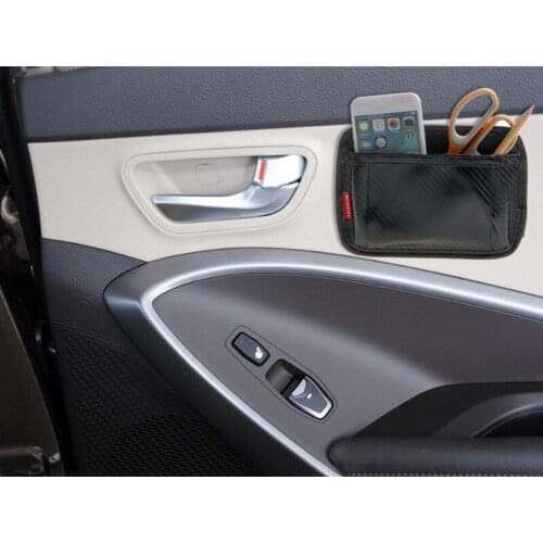 03KB Seat Storage Bag Mobile Phone Bag Tissue Notebook Pen Glass High Capacity Pouch Stick-up Driving Position Car Interior