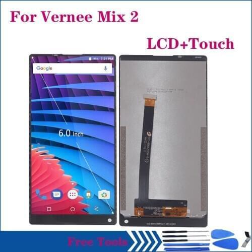 100% original new LCD For Vernee Mix 2 LCD display touch screen digitizer component replacement components
