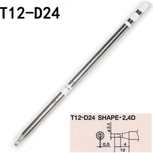 2pcs T12-D24 Solder Iron Tips T12-D24 Lead-Free Soldering Iron Tip For HAKKO FX-951/FX-952 Soldering Station