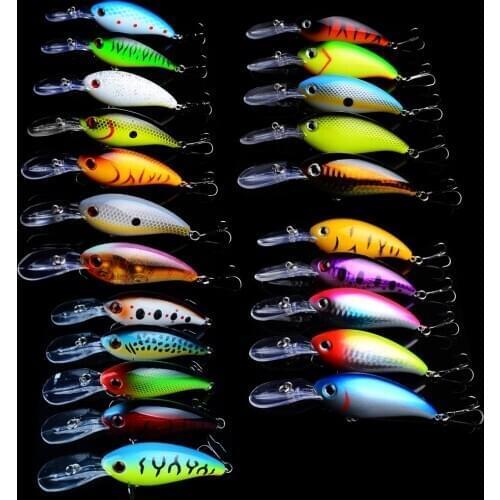 22Pcs Crankbait fishing Wobblers 14g 10cm artificial Crank Bait Bass Fishing Lure pike trolling pesca carp Fishing Tackle