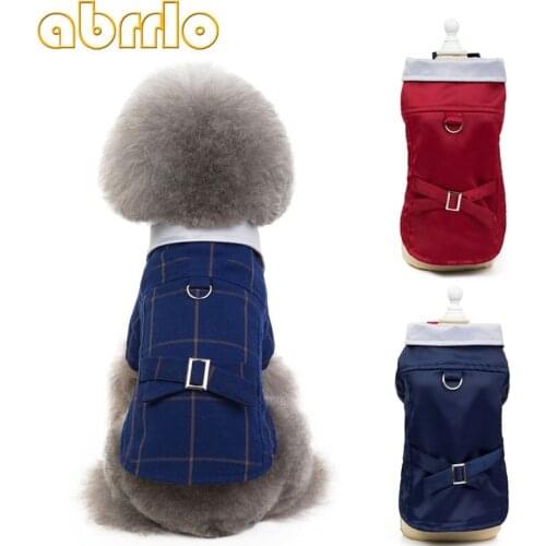 Abrrlo Pet Dog Cat Clothes England Style Plaid Prince Wedding Suit Tuxedo Bow Tie Puppy Coat Jacket For Small Mediums Dogs S-XXL