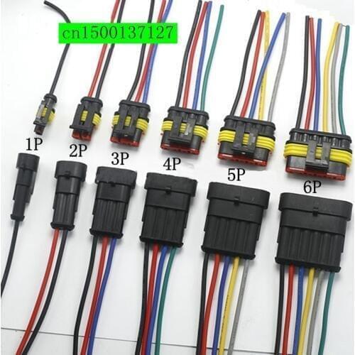 Auto wire connector 1 2 3 4 5 6 Way 1P 2P 3P 4P 5P auto connector Male Female Waterproof Electrical Connector Plug with cable
